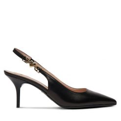 Szpilki LOVE MOSCHINO. Czarne szpilki damskie Love Moschino, bez wzorów, bez obcasa, na szpilce, bez zapięcia. Za 549.99 zł.