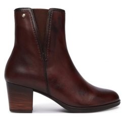 Botki Pikolinos. Brązowe botki damskie Pikolinos, bez obcasa, na słupku, bez zapięcia. Za 759.99 zł.