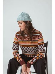 SKFK Czapka beanie w kolorze błękitnym rozmiar: onesize. Niebieskie czapki damskie SKFK, bez wzorów, z materiału. Za 43.99 zł.