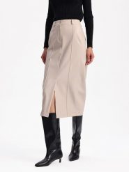 BGN Spódnica w kolorze kremowym rozmiar: 40. Brązowe spódnice damskie BGN, na co dzień, bez wzorów, midi. Za 100.45 zł.