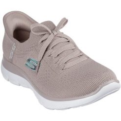 Adidasy Skechers Summits-new Daily, Kobiety. Fioletowe obuwie sportowe damskie Skechers, bez zapięcia, trekkingowe. Za 369.99 zł.