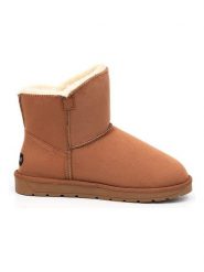 Blackfield Botki zimowe "Lady" w kolorze jasnobrązowym rozmiar: 41. Brązowe botki damskie Blackfield, na zimę, z materiału, z okrągłym noskiem, bez obcasa, bez zapięcia. Za 130.99 zł.