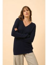 Just Cashmere Kaszmirowy sweter "Capucine" w kolorze granatowym rozmiar: L. Niebieskie swetry klasyczne damskie Just Cashmere, l, z kaszmiru, bez kołnierzyka. Za 276.71 zł.