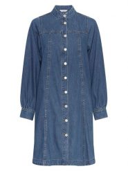 MOSS COPENHAGEN Sukienka dżinsowa "Rylan" w kolorze niebieskim rozmiar: L/XL. Niebieskie sukienki damskie Moss Copenhagen, bez wzorów, z bawełny, bez ramiączek. Za 244.80 zł.