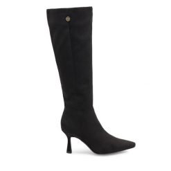 Kozaki Nine West. Czarne kozaki damskie Nine West, bez obcasa, na szpilce, bez zapięcia. Za 329.99 zł.