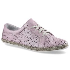 Różowe Espadryle Lemar Damskie Stylowe Obuwie. Czerwone espadryle damskie Lemar, w ażurowe wzory, ze skóry, bez obcasa. Za 179.00 zł.