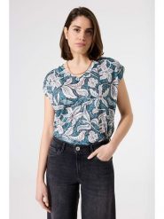 Garcia Bluzka w kolorze turkusowym rozmiar: L. Niebieskie bluzki damskie Garcia, l, bez wzorów, bez kołnierzyka, bez ramiączek. Za 56.99 zł.