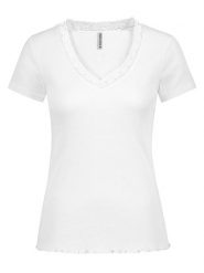 Eight2Nine Koszulka w kolorze białym rozmiar: L. Białe bluzki damskie Eight2Nine, l, bez wzorów, z koronki, bez kołnierzyka, bez ramiączek. Za 43.99 zł.