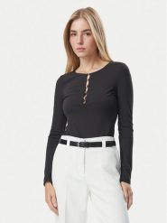 Guess Body W6BP21 K6256 Czarny Slim Fit. Czarne body i gorsety Guess, z aplikacjami, z syntetyku. Za 250.99 zł.