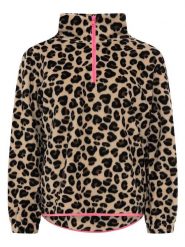 Zwillingsherz Bluza polarowa "Leo Classic" w kolorze beżowym rozmiar: XL. Brązowe bluzy damskie Zwillingsherz, xl, bez wzorów, z polaru, bez kaptura. Za 131.43 zł.