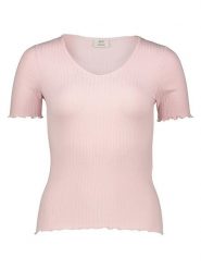 JDY Koszulka "Fransiska Life" w kolorze jasnoróżowym rozmiar: XS. Różowe bluzki damskie JDY, xs, bez wzorów, bez kołnierzyka, bez ramiączek. Za 44.09 zł.