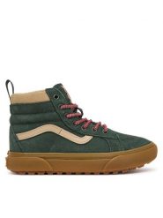 Vans Sneakersy SK8 Hi Insulated VN000V91TD81 Zielony ciemny. Zielone buty sportowe chłopięce Vans, ze skóry, bez zapięcia. Za 399.99 zł.