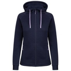 Dlx Lynsky - damska bluza z kapturem, granatowy melanż. Niebieskie bluzy damskie DLX, s, bez wzorów, z materiału, z kapturem. Za 226.85 zł.