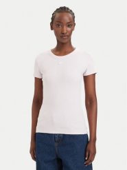 HUGO T-Shirt Easy 50523924 Różowy Slim Fit. Czerwone t-shirty damskie Hugo, xs, bez wzorów, z bawełny, bez kołnierzyka. Za 199.99 zł.