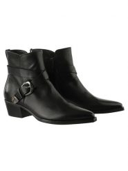 Högl Skórzane botki "Miley" w kolorze czarnym rozmiar: 38. Czarne botki damskie Högl, eleganckie, bez obcasa, bez zapięcia. Za 482.03 zł.