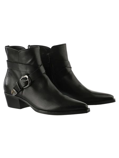 Högl Skórzane botki "Miley" w kolorze czarnym rozmiar: 38. Czarne botki damskie Högl, eleganckie, bez obcasa, bez zapięcia. Za 482.03 zł.