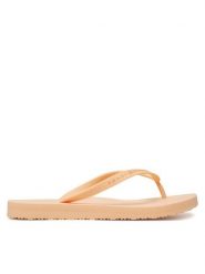 Tommy Hilfiger Japonki Hilfiger Strap Beach Sandal FW0FW08736 Pomarańczowy. Brązowe klapki damskie Tommy Hilfiger, bez wzorów, z materiału, bez obcasa, bez zapięcia. Za 109.99 zł.