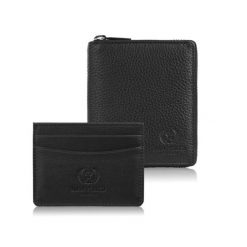 Zestaw prezentowy dla niej portfel damski czarny T-139 i skórzane etui na karty T-151 Paolo Peruzzi ZUP-143-BL. Czarne portfele damskie PAOLO PERUZZI, bez wzorów, ze skóry. Za 109.00 zł.