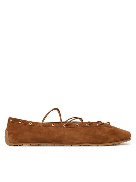 Steve Madden Baleriny Pointe 11005032 Brązowy. Brązowe balerinki damskie Steve Madden, bez wzorów, ze skóry. Za 354.99 zł.