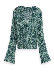 Scotch & Soda Bluzka w kolorze zielono-białym rozmiar: 38. Zielone bluzki damskie Scotch & Soda, bez wzorów, bez kołnierzyka, bez ramiączek. Za 187.96 zł.