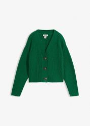 Gruby sweter z czystej bawełny. Czerwone swetry klasyczne damskie bonprix, z bawełny, bez kołnierzyka. Za 117.99 zł.