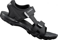 Sandały rowerowe SH-SD5L. Czarne sandały damskie Shimano, bez wzorów, z gumy, bez obcasa, bez zapięcia. Za 519.00 zł.