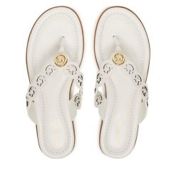 Japonki MICHAEL Michael Kors. Białe klapki damskie MICHAEL Michael Kors, bez wzorów, bez obcasa, bez zapięcia. Za 529.99 zł.