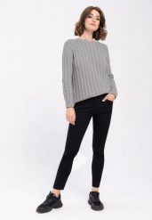Czarne spodnie Slim Fit, R-CAMILE. Czarne rurki damskie Volcano, bez wzorów, z bawełny. Za 169.99 zł.