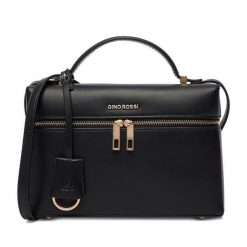 Torebka GINO ROSSI. Czarne kuferki damskie Gino Rossi, bez wzorów, bez dodatków. Za 229.99 zł.