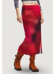 Desigual Spódnica ołówkowa Asmee 26SWFK02 Czerwony Slim Fit. Czerwone spódnice damskie Desigual, m, bez wzorów, z syntetyku. Za 379.99 zł.