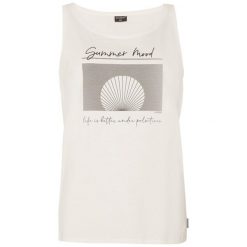 Koszulka damska PROTEST BAY singlet. Białe koszulki sportowe damskie Protest, bez wzorów, bez ramiączek. W wyprzedaży za 45.00 zł.