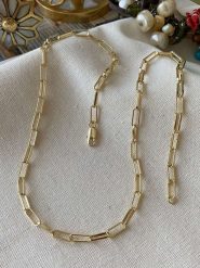 Luseera Pozłacany naszyjnik - dł. 45 cm rozmiar: onesize. Żółte naszyjniki damskie Luseera, pozłacane. Za 84.21 zł.