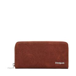 Portfel Desigual. Brązowe portfele damskie Desigual, bez wzorów. Za 149.99 zł.