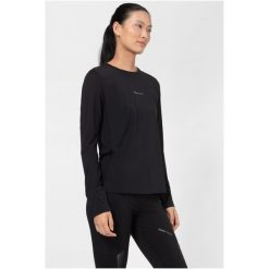 Koszulka z długim rękawem damska SUPER.NATURAL Windbreaker. Czarne koszulki damskie super.natural, xs, bez wzorów, bez kołnierzyka, bez ramiączek. Za 399.99 zł.