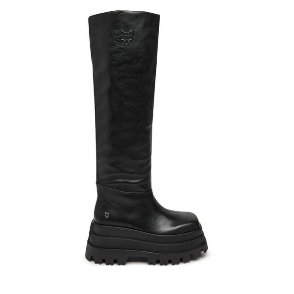 Kozaki Naked Wolfe. Czarne kozaki damskie Naked Wolfe, bez obcasa, na koturnie, bez zapięcia. Za 1,849.00 zł.