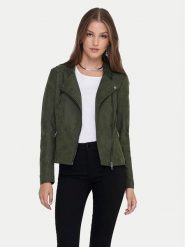 ONLY Kurtka z imitacji skóry Ava 15102997 Zielony Regular Fit. Zielone kurtki damskie Only, bez wzorów, ze skóry, bez kaptura. Za 169.99 zł.