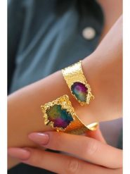 Pierres delicates Pozłacana bransoletka z kwarcem rozmiar: onesize. Żółte bransoletki damskie Pierres delicates, pozłacane. Za 113.90 zł.