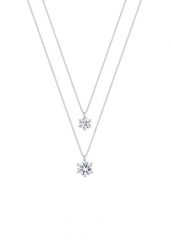 Elli Damski łańcuszek pancerka soliter Basic Warstwa Look Trend z kryształami w srebrze 925 sterling silver Naszyjniki 1 ct. Szare naszyjniki damskie Elli, srebrne. Za 293.99 zł.