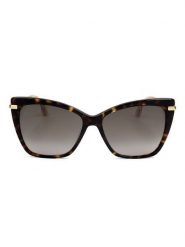 Jimmy Choo Damskie okulary przeciwsłoneczne w kolorze złoto-brązowym rozmiar: 57. Brązowe okulary przeciwsłoneczne damskie Jimmy Choo. Za 359.95 zł.
