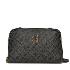 Torebka Tommy Hilfiger. Czarne listonoszki damskie Tommy Hilfiger, bez wzorów, bez dodatków. Za 479.99 zł.