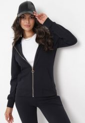 Czarna Bluza Rozsuwana z Kapturem Ecula. Czarne bluzy damskie Born2be, xl, bez wzorów, z kapturem. Za 74.99 zł.