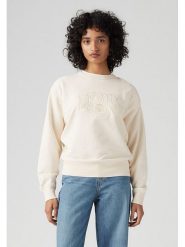 Levi's Bluza w kolorze kremowym rozmiar: XS. Brązowe bluzy damskie Levi's, s, bez wzorów, z bawełny, bez kaptura. Za 134.85 zł.