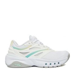 Buty na siłownię Reebok. Białe obuwie sportowe damskie Reebok, bez zapięcia, na fitness i siłownię. Za 359.99 zł.