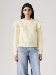 Levi's Sweter w kolorze kremowym rozmiar: M. Brązowe swetry klasyczne damskie Levi's, m, bez kołnierzyka. Za 146.45 zł.