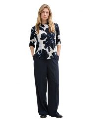 Tom Tailor Bluzka w kolorze biało-granatowym rozmiar: 40. Białe bluzki damskie Tom Tailor, bez wzorów, bez kołnierzyka, bez ramiączek. Za 82.64 zł.