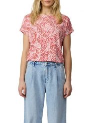 S.Oliver Koszulka w kolorze czerwonym rozmiar: 38. Czerwone koszulki damskie S.Oliver, s, bez wzorów, bez kołnierzyka, bez ramiączek. Za 69.58 zł.