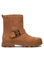 Tory Burch Botki 165418 Brązowy. Brązowe botki damskie Tory Burch, ze skóry, bez obcasa, na płaskiej podeszwie, bez zapięcia. Za 1,949.00 zł.