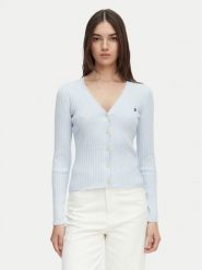 Calvin Klein Jeans Kardigan LV047G339G Niebieski jasny Slim Fit. Niebieskie kardigany damskie Calvin Klein Jeans, m, bez wzorów, z bawełny. Za 489.99 zł.