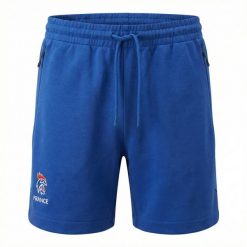 Krótkie spodenki damskie Francja TVL 2026/27. Niebieskie spodenki sportowe damskie Adidas, l, bez wzorów, z materiału, na fitness i siłownię. Za 198.50 zł.