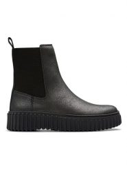 Clarks Skórzane sztyblety "Torhill Maple" w kolorze czarnym rozmiar: 42. Czarne botki damskie Clarks, sportowe, bez obcasa, bez zapięcia. Za 290.57 zł.